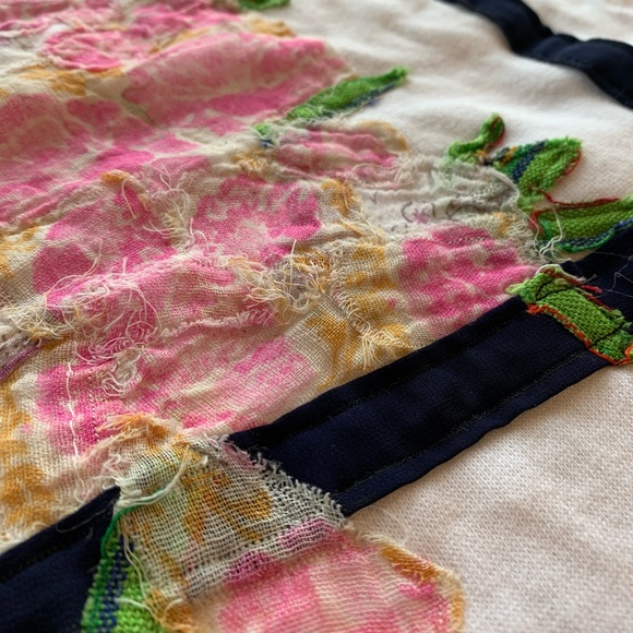 Refashioned Patchwork Soft White Hoodie - Picture 5 of 8